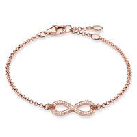 Thomas Sabo Silver Rose Gold Plated Figure of 8 Bracelet A1310-416-14