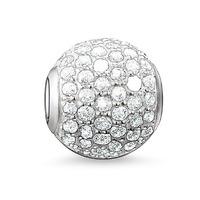 thomas sabo silver white cz pave bead k0024 051 14