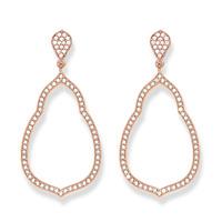 thomas sabo rose gold plated cubic zirconia open dropper earrings h190 ...