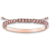 Thomas Sabo Rose Gold Plated Love Bridge Pink Jasper Bracelet LBA0054-893-9