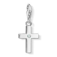 Thomas Sabo Silver CZ Set Cross Charm 0366-051-14