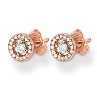Thomas Sabo Rose Gold Plated Cubic Zirconia Small Round Cluster Stud Earrings H1814-416-14