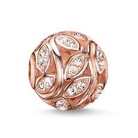 Thomas Sabo Rose Gold Plated Cubic Zirconia Leaves Bead K0080-416-14