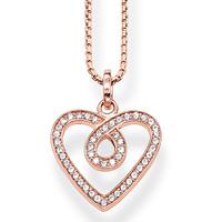 thomas sabo rose gold plated cubic zirconia heart pendant onlype671 41 ...