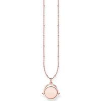 Thomas Sabo Ladies Rose Gold Plated Double Chain Disc Necklace LBKE0003-415-12-L45V