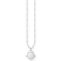 Thomas Sabo Ladies Silver Double Chain Disc Necklace LBKE0003-001-12-L45V