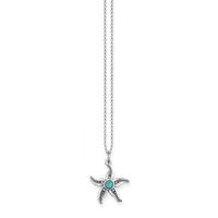thomas sabo silver diamond ethnic starfish pendant necklace d ke0013 3 ...