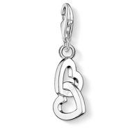 Thomas Sabo Silver 2 Entwined Hearts Charm 0773-001-12