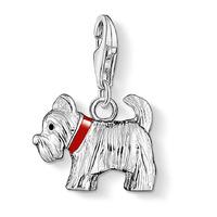 thomas sabo silver red collar dog charm 0316 007 10