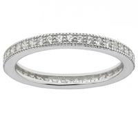 The Real Effect Silver Clear Cubic Zirconia Eternity Ring RE12164