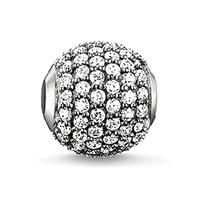 Thomas Sabo Silver Paradise Clear Cubic Zirconia Pave Bead K0117-643-14
