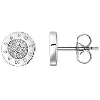 thomas sabo ladies glam and soul silver diamond classic pave earrings  ...