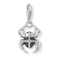 thomas sabo silver black cubic zirconia spider charm 1128 643 18
