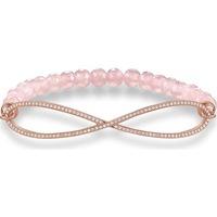 thomas sabo ladies rose quartz love bridge bracelet lba0005 417 9 l175