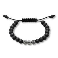 Thomas Sabo Obsidian Beaded Bracelet A1117-172-11-M