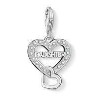 Thomas Sabo Silver Daughter Pave Heart Charm 1267-051-14