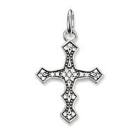 thomas sabo silver cubic zirconia ornate cross pendant kc0008 643 14