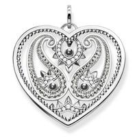 thomas sabo ladies silver paisley pendant pe727 645 24