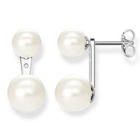 thomas sabo silver freshwater pearl ear jacket earrings h1925 082 14