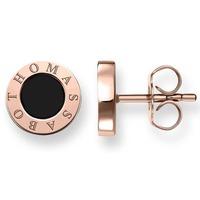 Thomas Sabo Rose Gold Plated Onyx Stud Earrings H1859-693-11