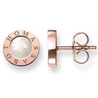 Thomas Sabo Rose Gold Plated Mother Of Pearl Stud Earrings H1859-532-14