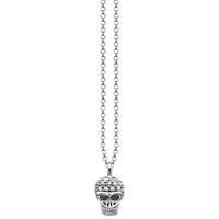 Thomas Sabo Rebel At Heart Silver Diamond Skull Pendant Necklace D_KE0026-356-21-L45V
