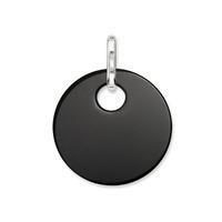 Thomas Sabo Silver Small Round Onyx Disc Pendant PE428-024-11