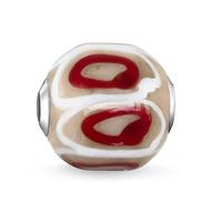 Thomas Sabo Karma Beige Red White Glass Bead K0252-017-19