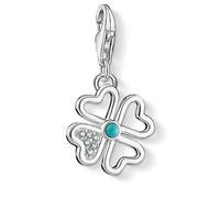 thomas sabo silver turquoise heart cloverleaf charm 1448 405 14