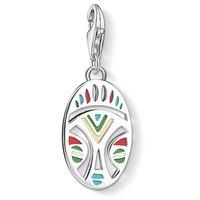 thomas sabo silver multi coloured african mask charm 1422 007 21