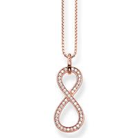 thomas sabo rose gold plated cubic zirconia infinity pendant only pe67 ...