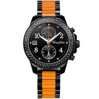 Thomas Sabo Ladies Black Orange Chronograph Bracelet Watch WA0130-240-203-38 MM
