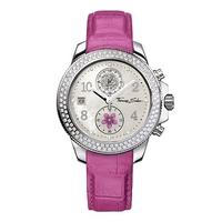 thomas sabo steel mop chrono pink strap watch wa0098 230 202