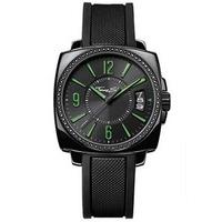 Thomas Sabo Black Rubber Green Hand Watch WA0106-208-203