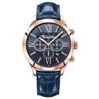 thomas sabo mens rose gold toned blue chronograph strap watch wa0211 2 ...