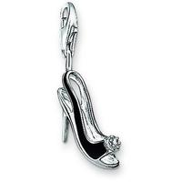 thomas sabo black enamel high heel shoe charm