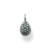 Thomas Sabo Silver Black Marcasite Oval Pendant PE536-020-11