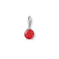 Thomas Sabo Silver July Red Synthetic Coral Charm 1260-590-10