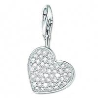 thomas sabo cubic zirconia heart charm 0698 051 14