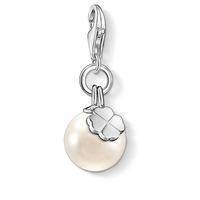 thomas sabo silver pearl four leaf clover charm 0491 028 14
