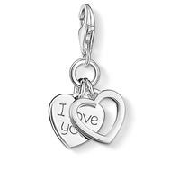 Thomas Sabo Silver I Love You Double Heart Charm 0852-001-12