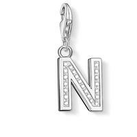 thomas sabo silver cubic zirconia letter n charm 0236 051 14