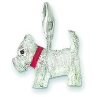 Thomas Sabo Silver Red Collar Dog Charm