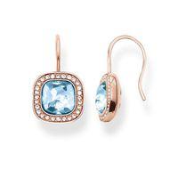 Thomas Sabo Rose Gold Plated Blue Cubic Zirconia Dropper Earrings H1830-635-1