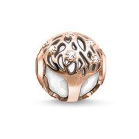 thomas sabo rose gold plated tree of life white karma bead k0169 841 1 ...