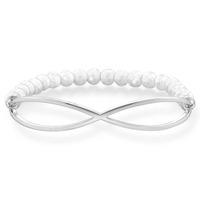 thomas sabo silver infinity white agate bracelet lba0004 130 14