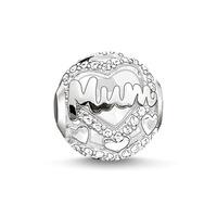 Thomas Sabo Silver Cubic Zirconia Mum Karma Bead K0190-625-14