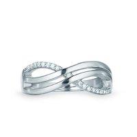 The Real Effect Silver Crossover Ring RE27104-M