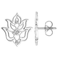 Thomas Sabo Ladies Glam And Soul Silver Diamond Lotus Flower Ornamentation Earrings D_H0007-725-21