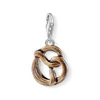 Thomas Sabo Silver Brown Pretzel Charm 1097-007-2